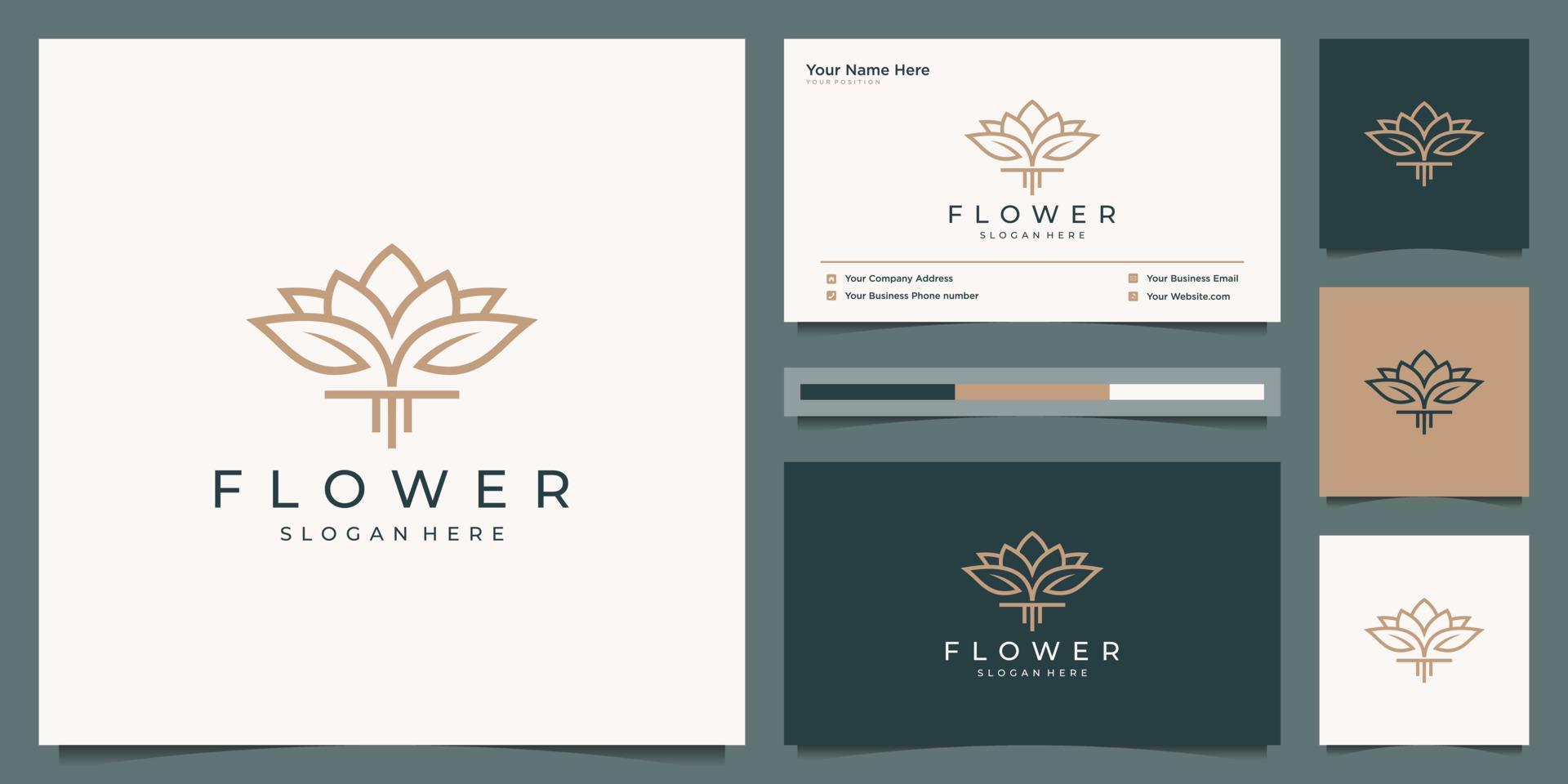 luxe lotus bloem logo schoonheid symbool voor spa, yoga en schoonheid zorg logo ontwerp en bedrijf kaart vector