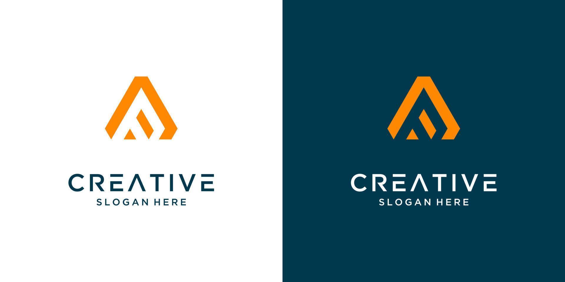 creatieve letter een logo-ontwerpsjabloon vector