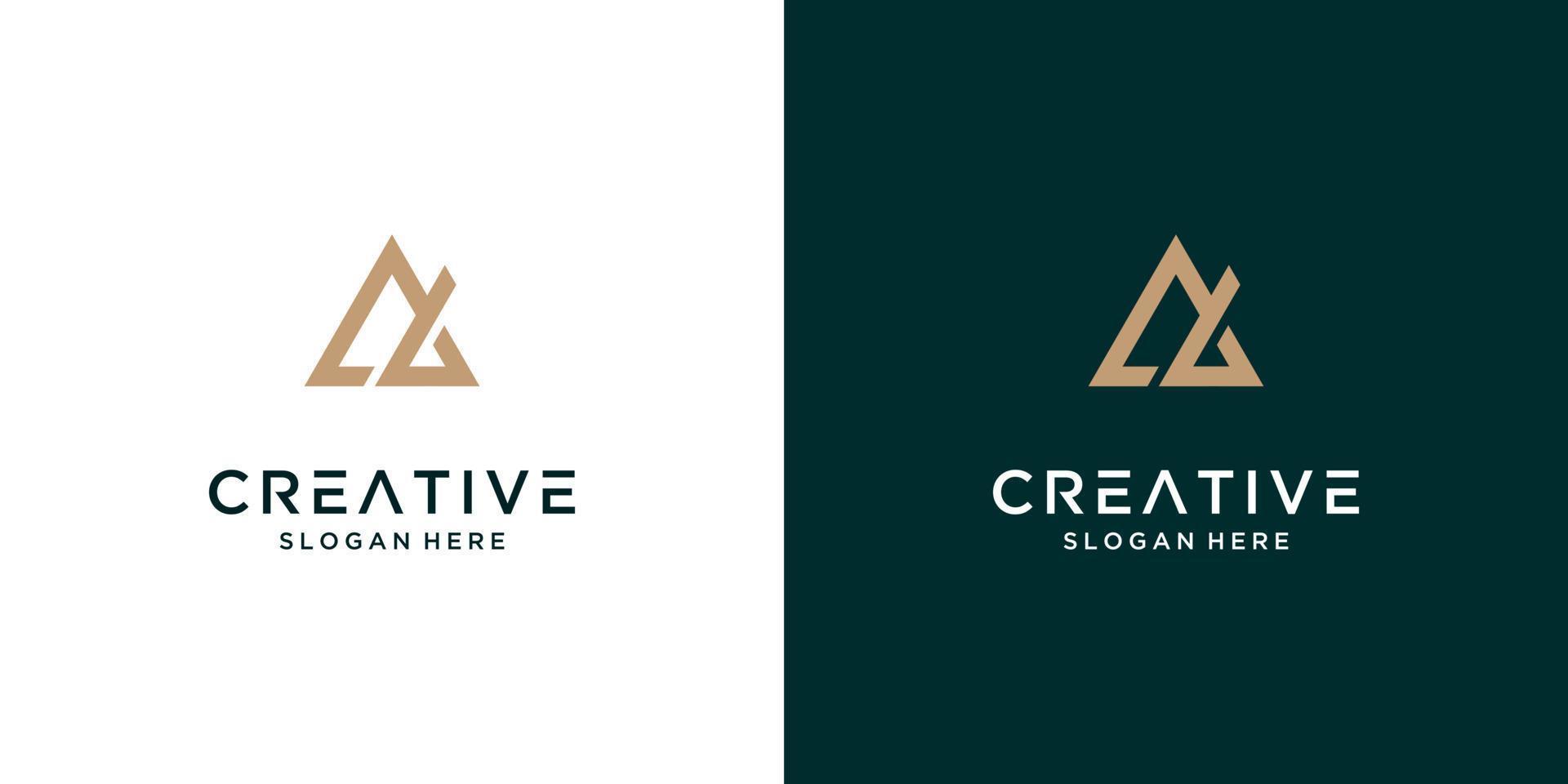 abstract brief n luxe schoonheid logo ontwerp vector
