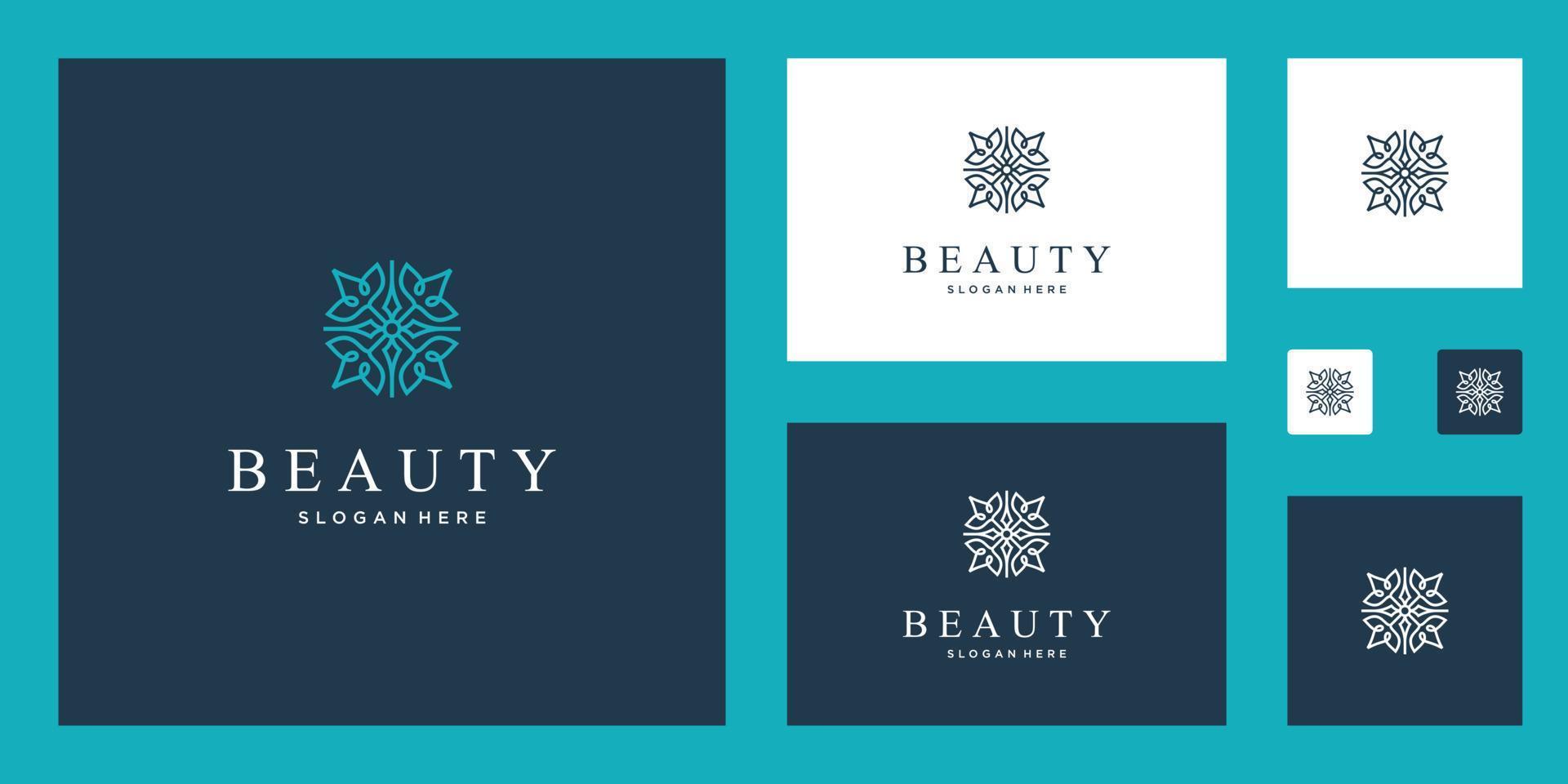 schoon en elegant abstract bloemen inspirerend schoonheid, yoga en spa ontwerp logo's. vector