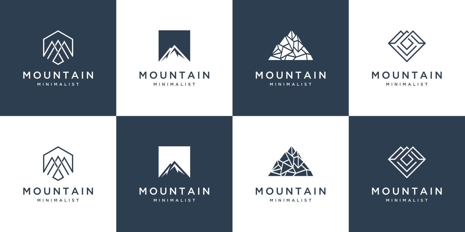 reeks verzameling berg logo ontwerp vector modern concept, financieel, boekhouding, bedrijf, reizen en andere bedrijven