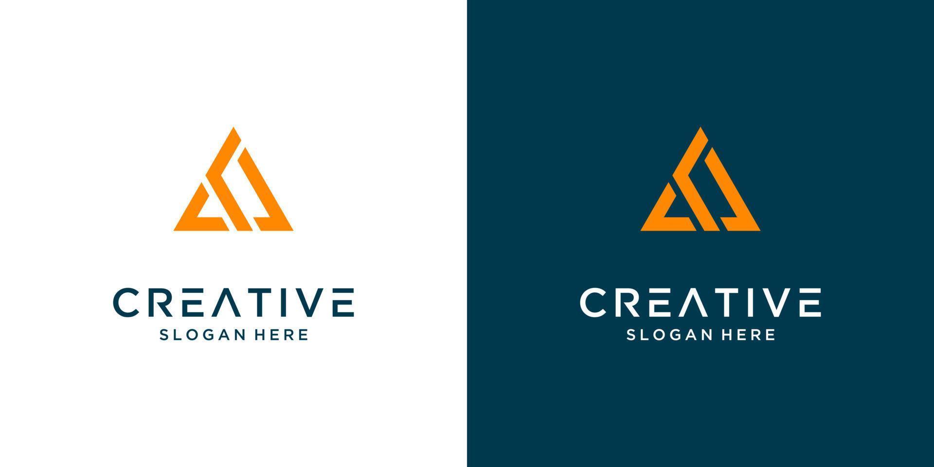 creatief brief een logo ontwerp vector