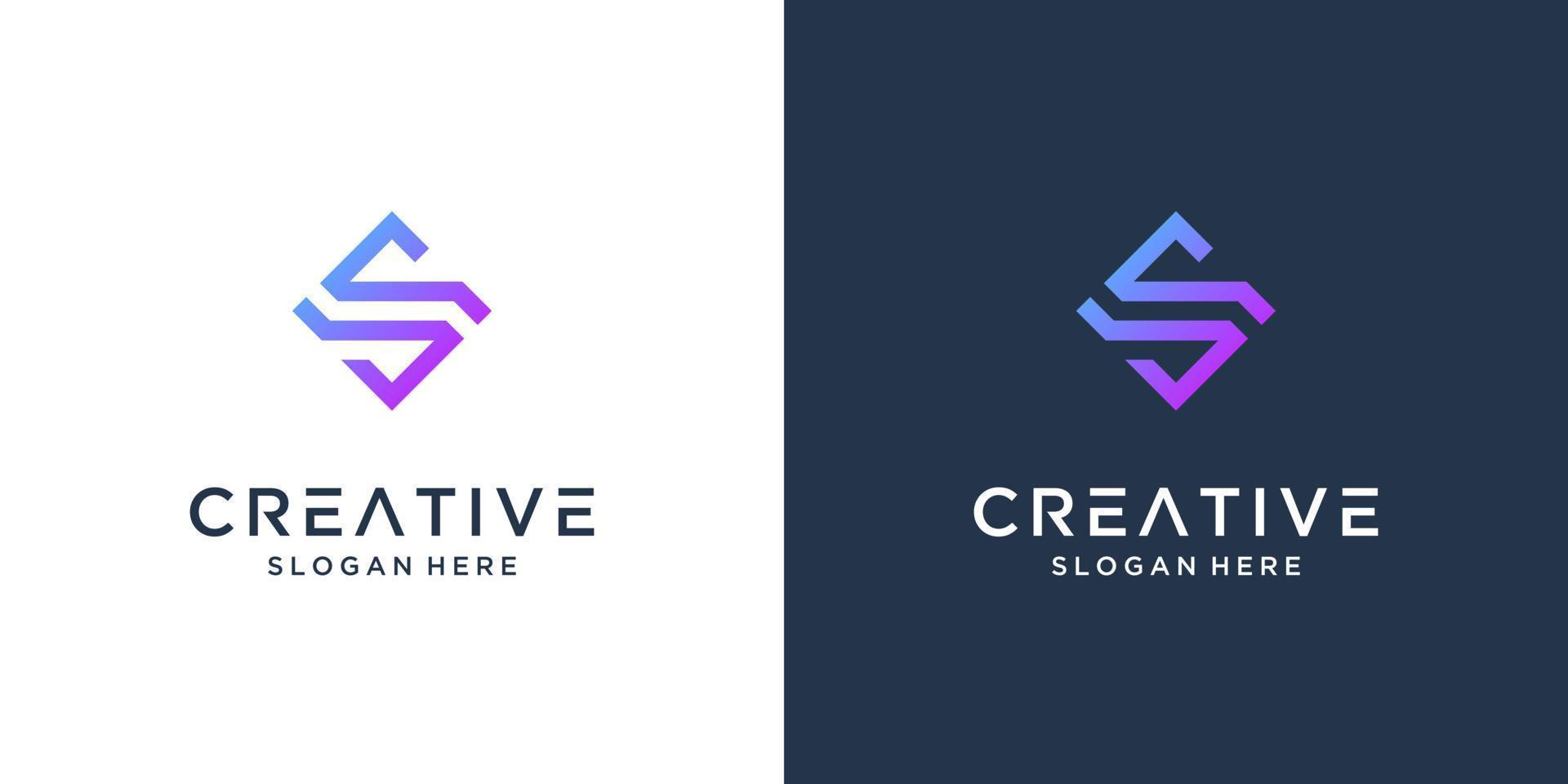 brief s abstract logo inspiratie vector