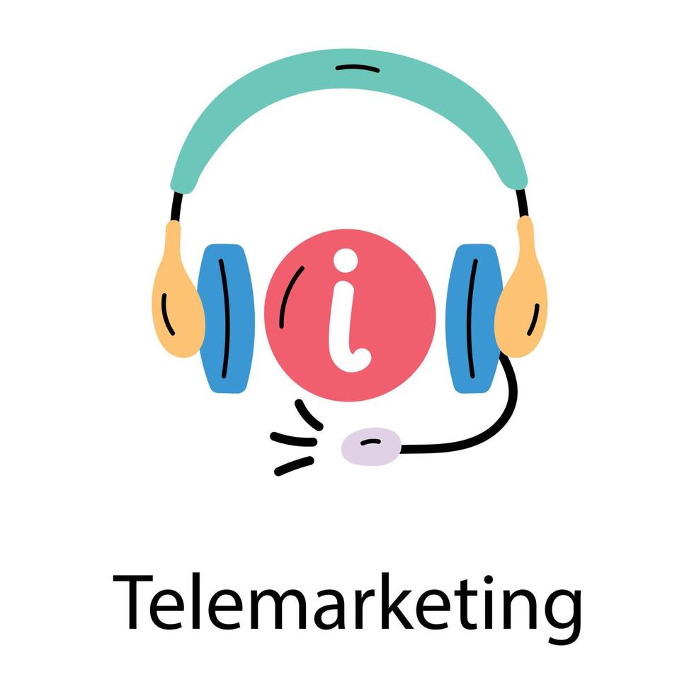 trendy telemarketing concepten vector