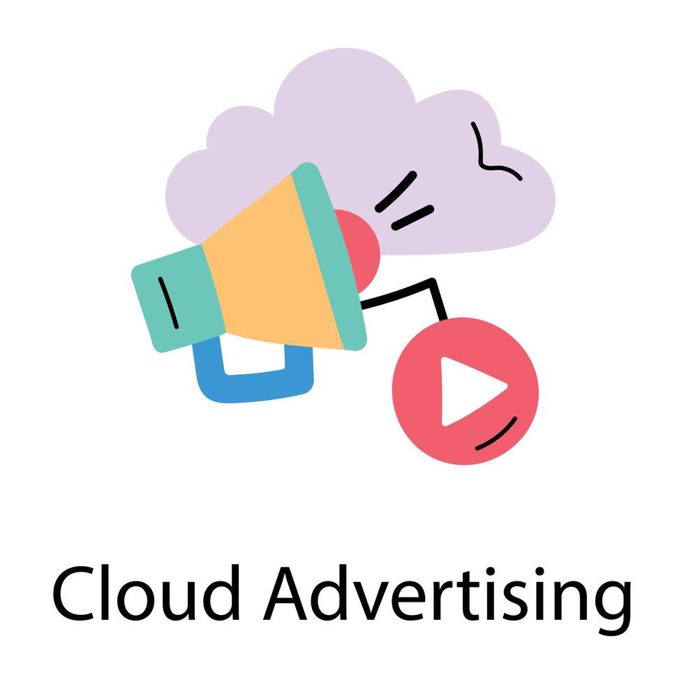 trendy cloudreclame vector