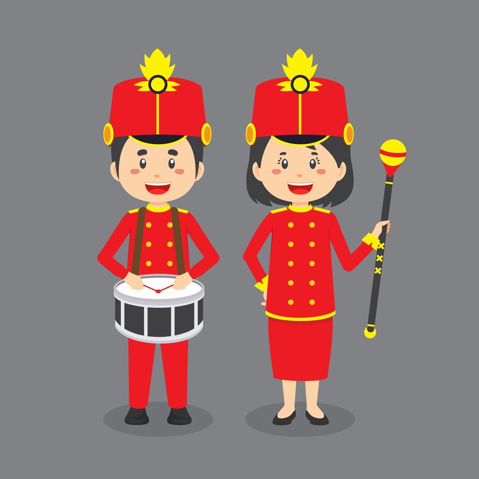 marcherende band chracters vector