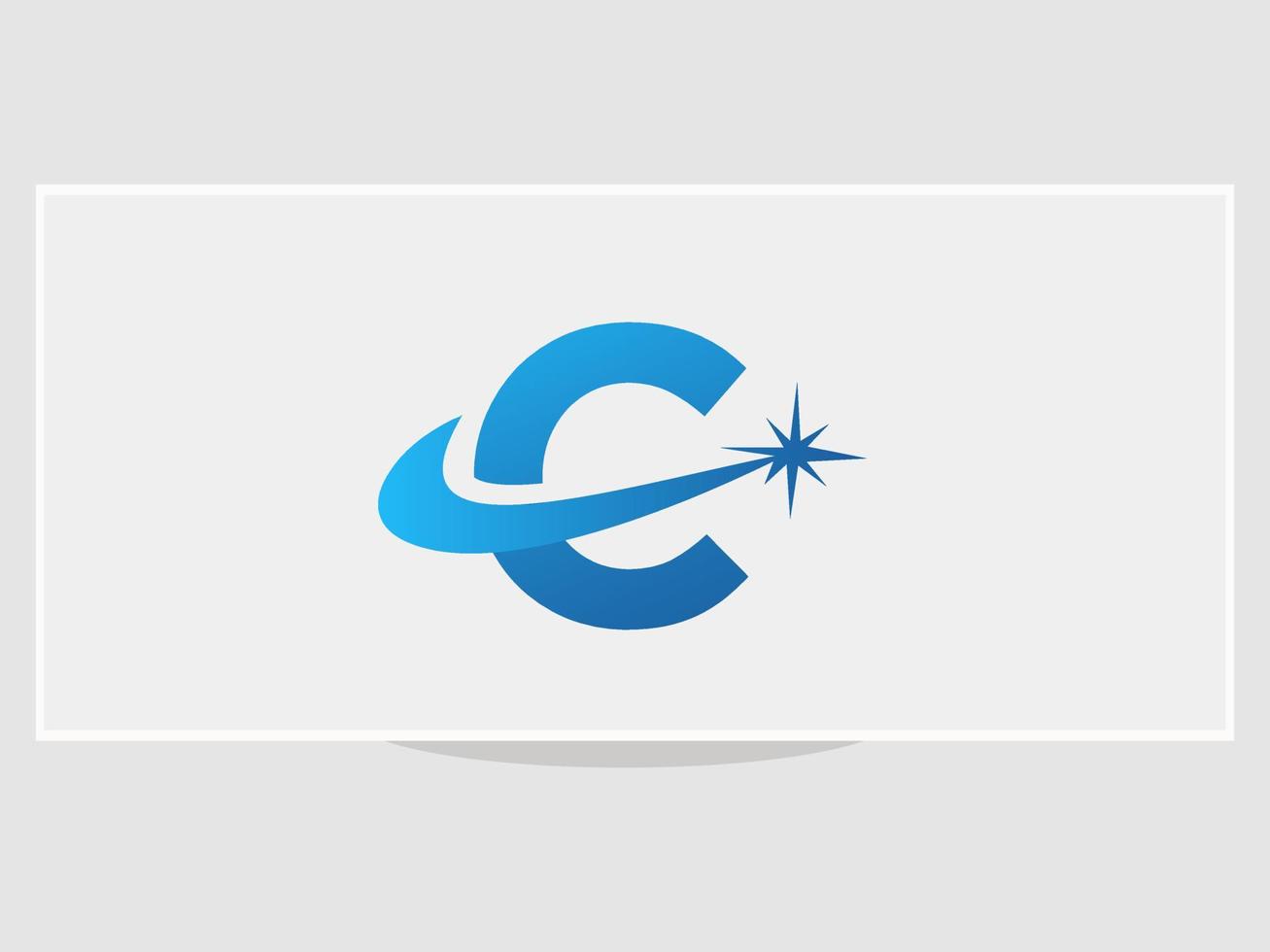 brief c vonk logo ontwerp sjabloon vector