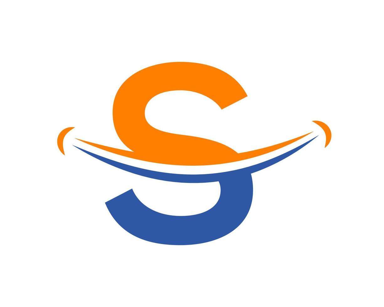 brief s glimlach logo ontwerp vector sjabloon