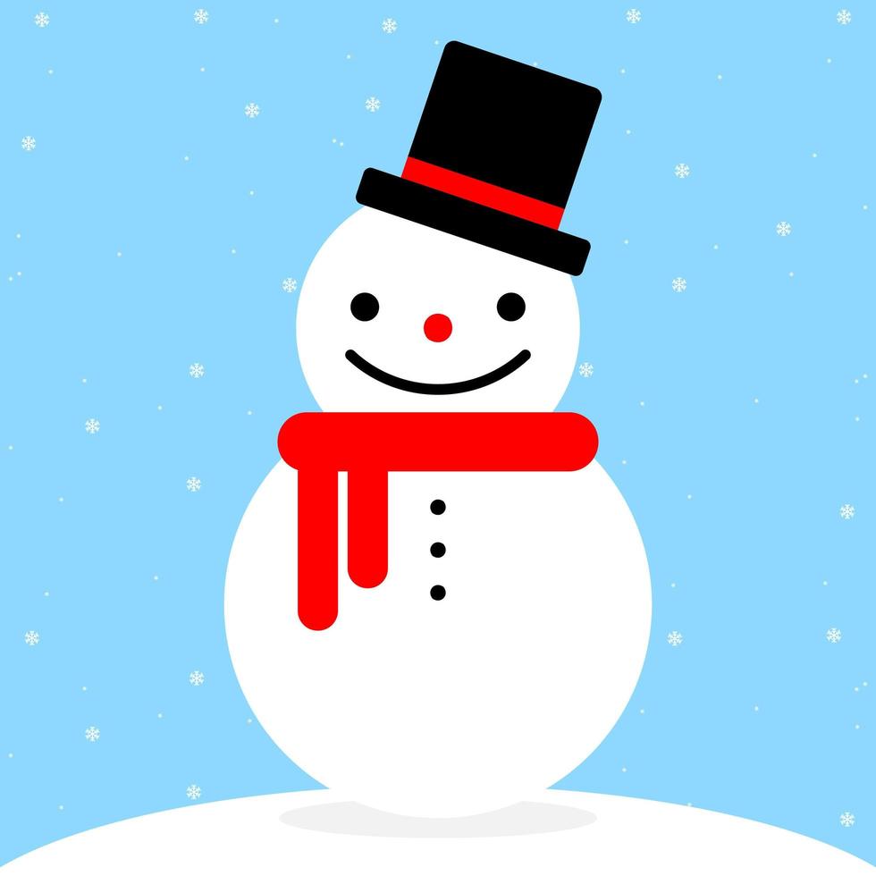 schattige cartoon sneeuwpop vector