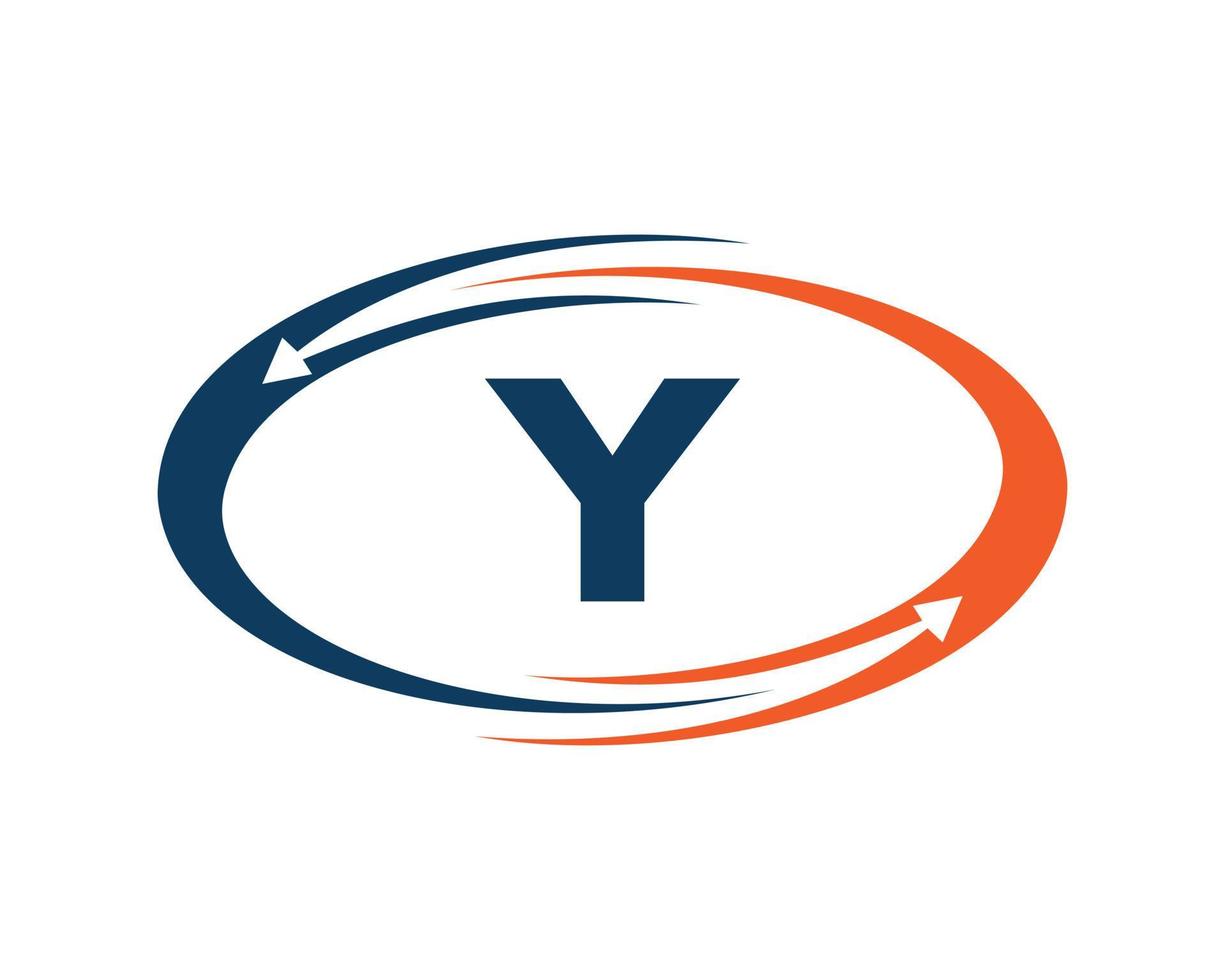 letter y technologie logo ontwerp vector