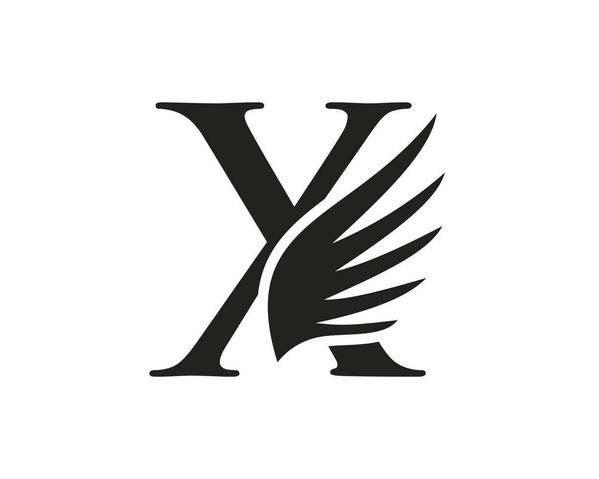 brief X vleugel logo ontwerp vector sjabloon