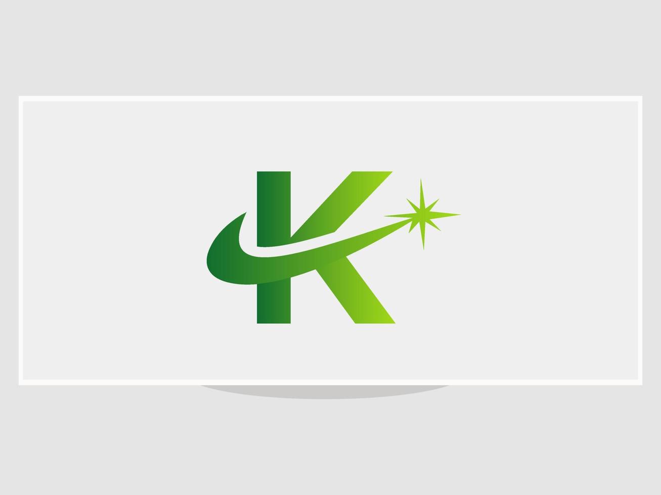 brief k vonk logo ontwerp sjabloon vector