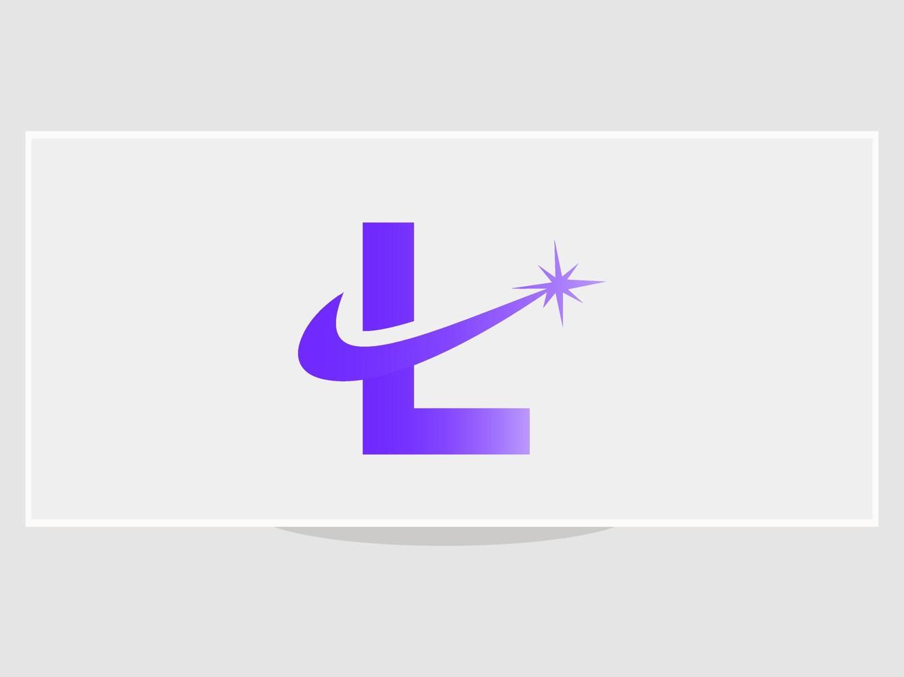 brief l vonk logo ontwerp sjabloon vector