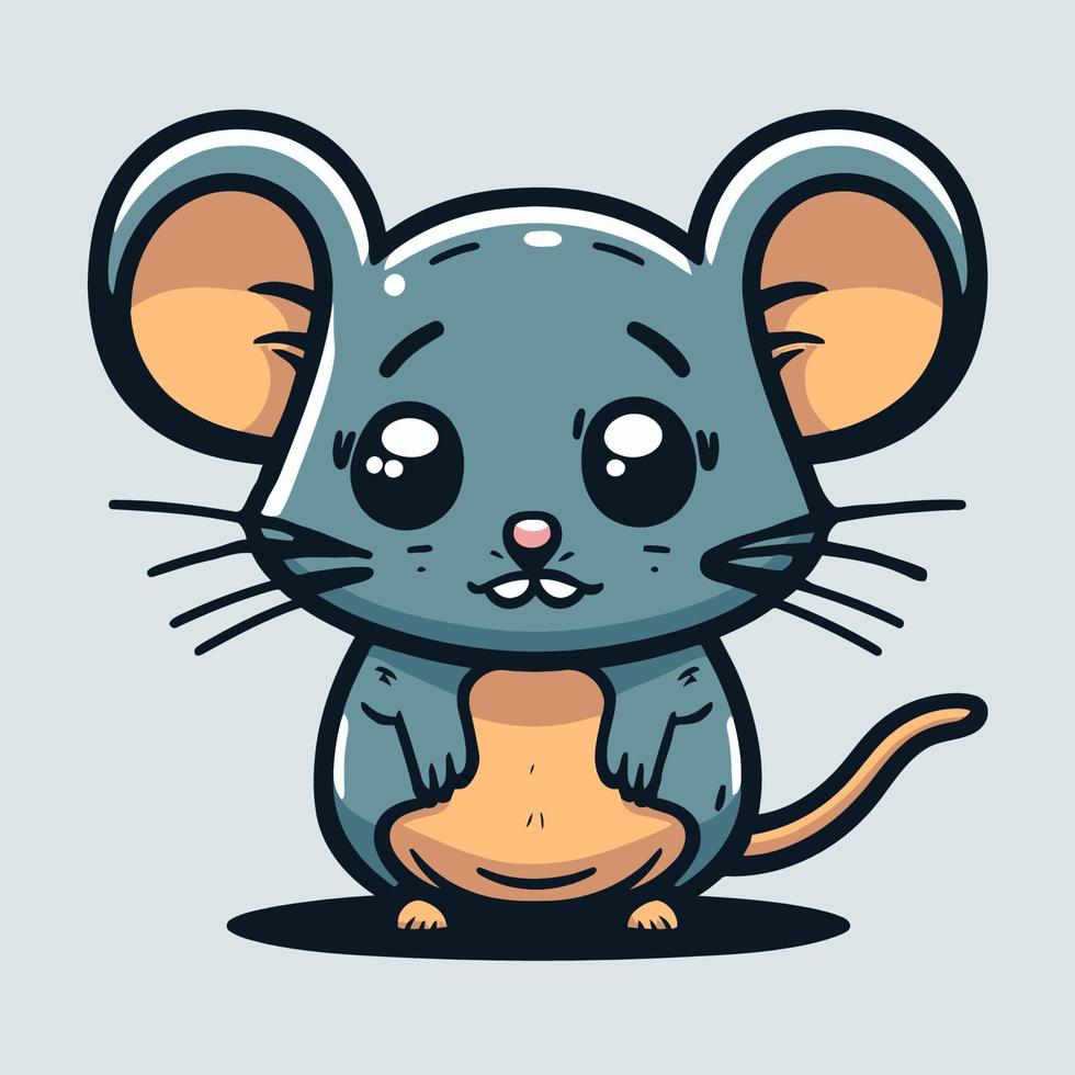 tekenfilm muis. vector illustratie van een schattig tekenfilm muis. tekenfilm muis