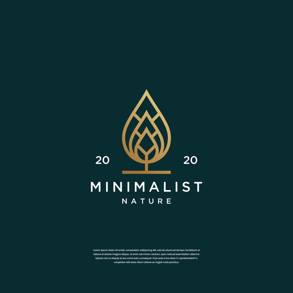 minimalistische abstract blad bloem logo ontwerp inspiratie vector