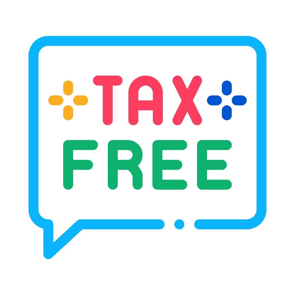 belasting vrij icoon vector schets illustratie