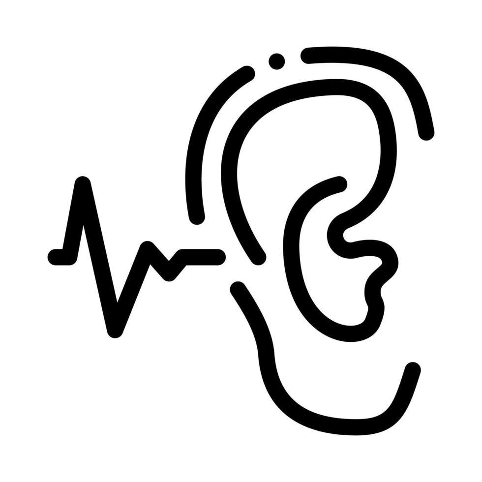 maken geluiden door oor icoon vector schets illustratie