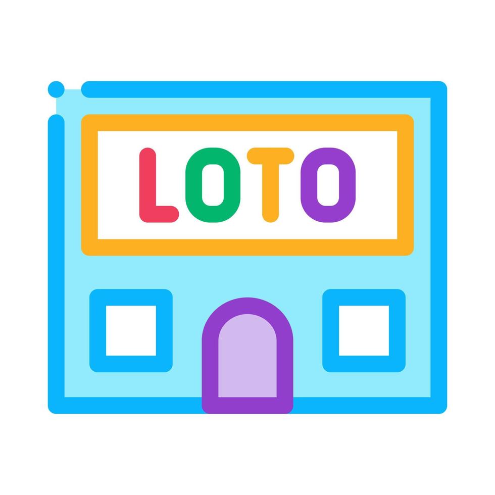 lotto huis icoon vector schets illustratie