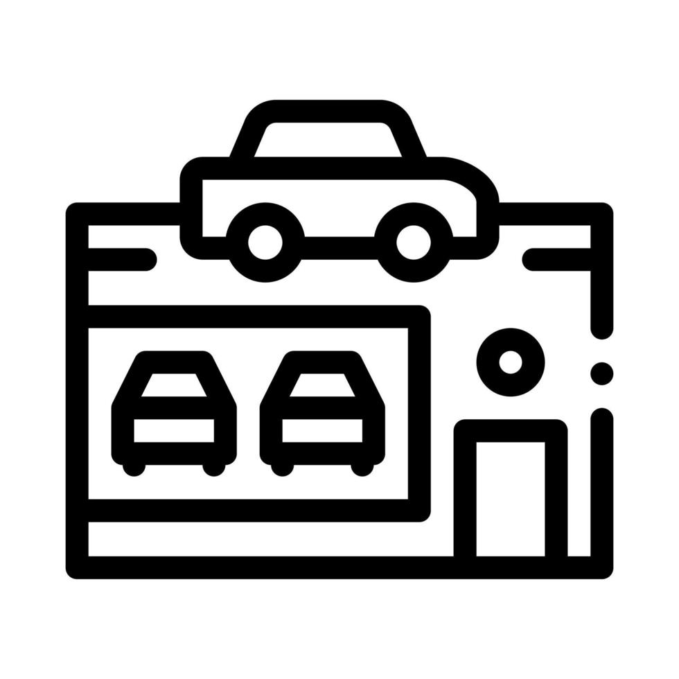 auto handelaar winkel icoon vector schets illustratie