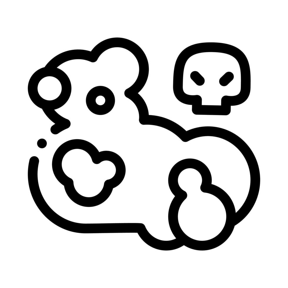dood schedel rook icoon vector schets illustratie