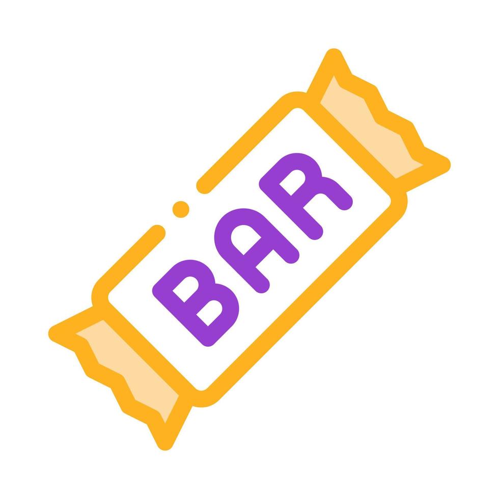 pakket bar energie voedsel vector dun lijn icoon
