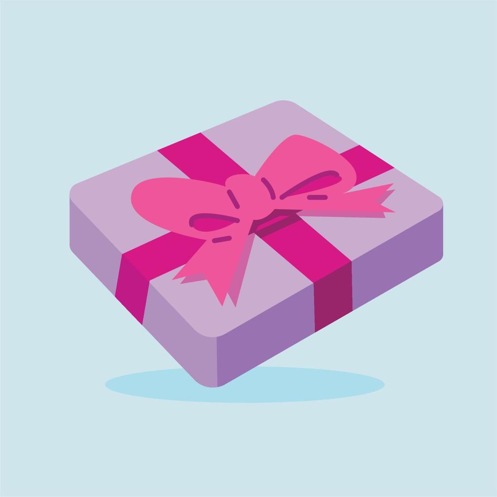 valentijnsdag dag geschenk vlak vector illustratie. schattig geschenk Valentijn illustratie. schattig chocola illustratie.