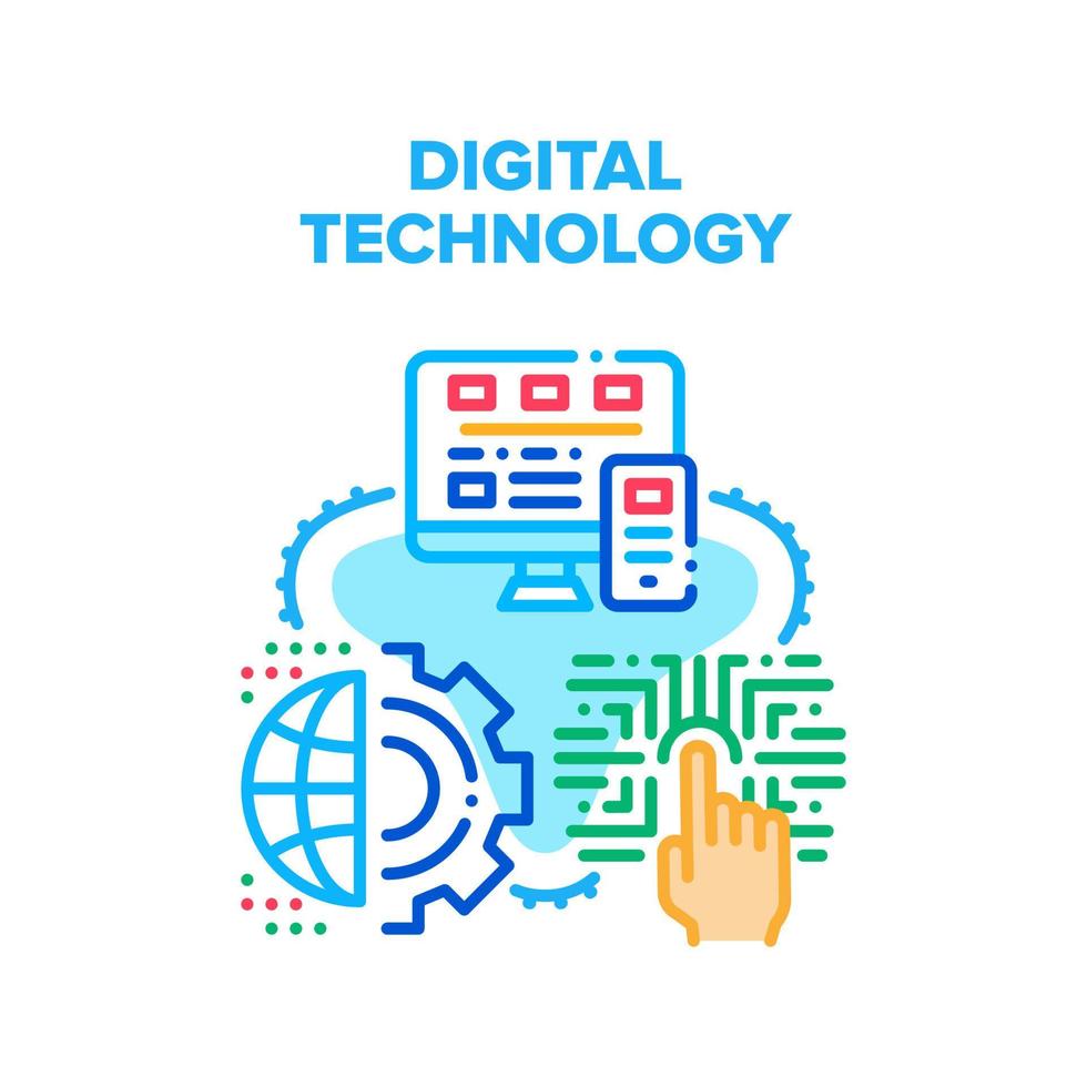 digitaal technologie vector concept illustratie