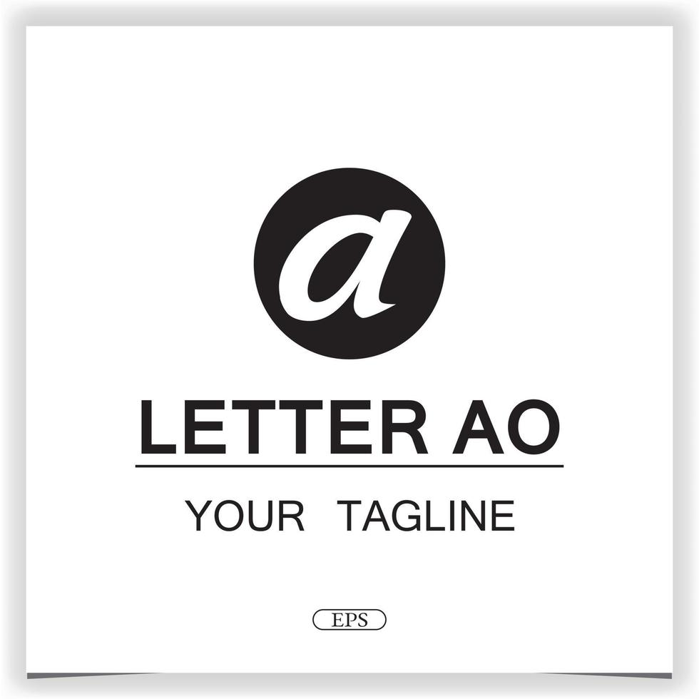 gemakkelijk brief oa logo premie elegant sjabloon ontwerp vector eps 10