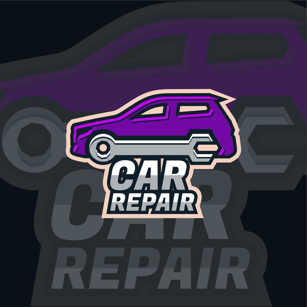 illustratie vector grafisch van auto reparatie winkel esport logo magenta kleur voor bedrijf, enz