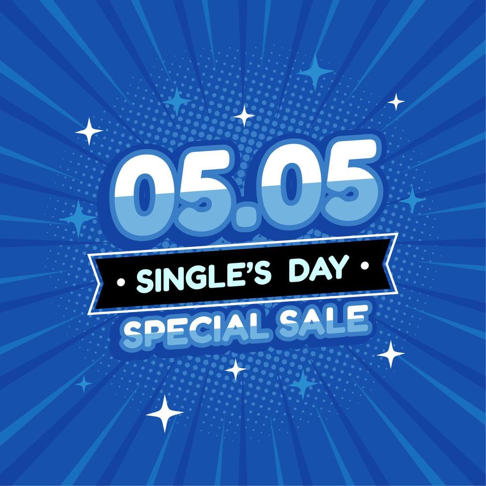 05.05 speciaal verkoop, singles dag verkoop, internet banier, sjabloon.gek verkoop 05.05 boodschappen doen dag uitverkoop Promotie vector