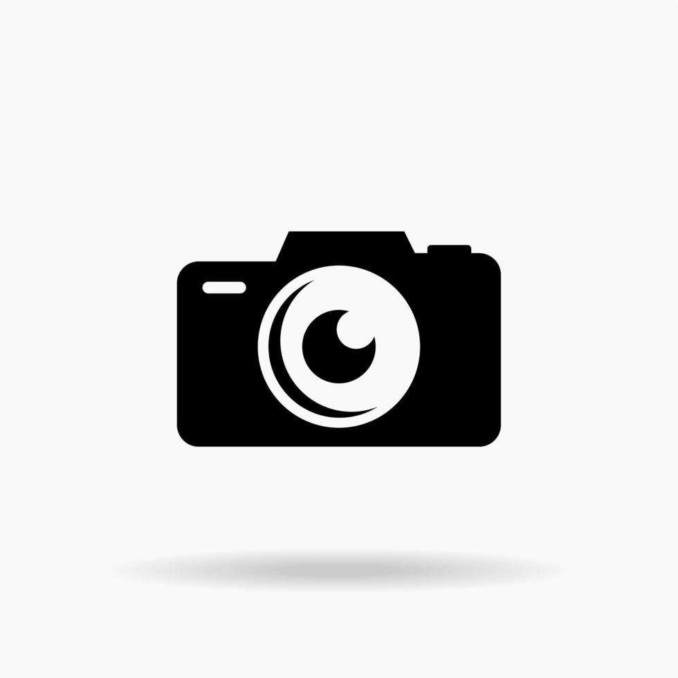 camera icoon in modieus vlak stijl geïsoleerd Aan grijs achtergrond. camera symbool vector ontwerp eps10. voor u app, ui, enz