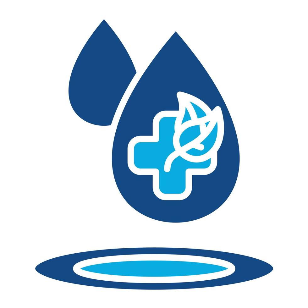 hydrotherapie glyph twee kleur icoon vector