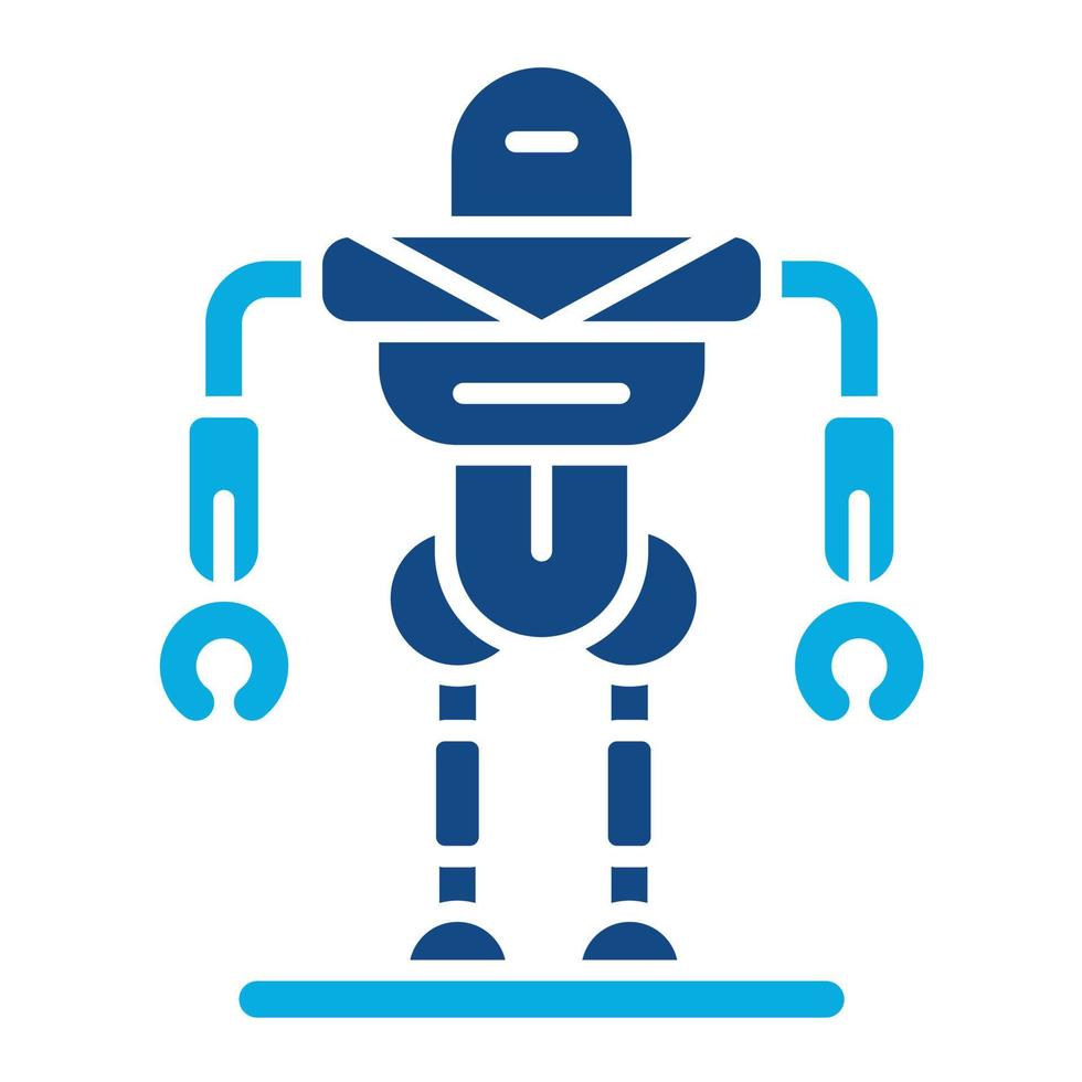 aangedreven exoskelet glyph twee kleur icoon vector