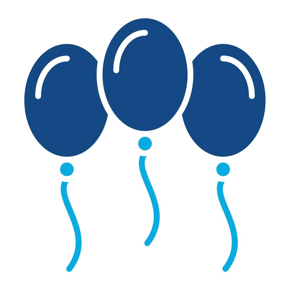 ballonnen glyph twee kleuren icoon vector