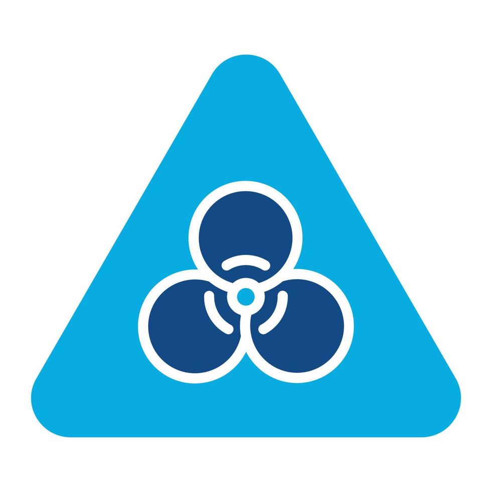 biohazard glyph tweekleurig pictogram vector