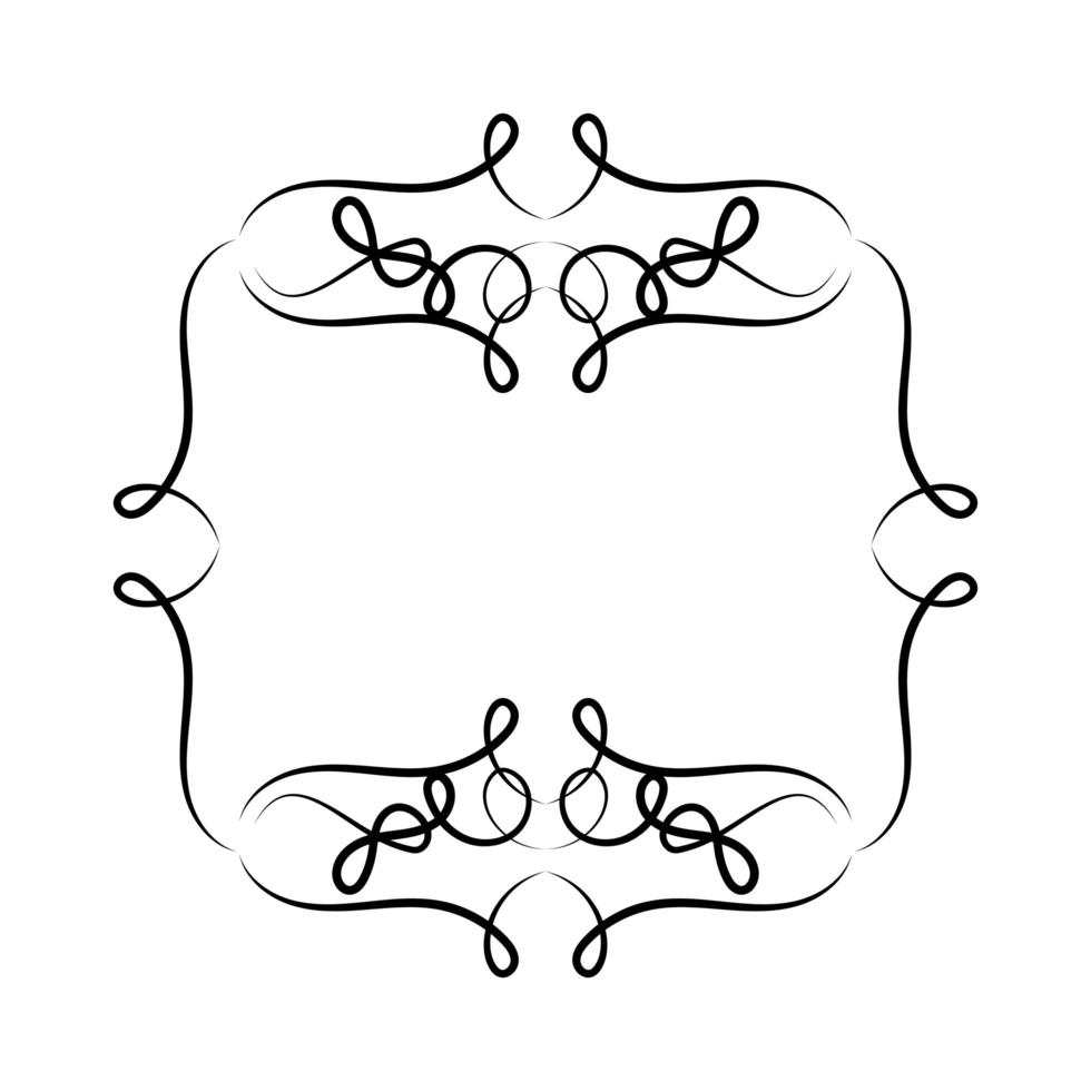 geïsoleerde zwarte ornament frame design vector