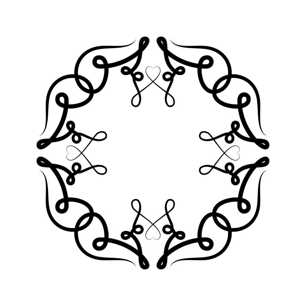 zwart ornament frame ontwerp vector