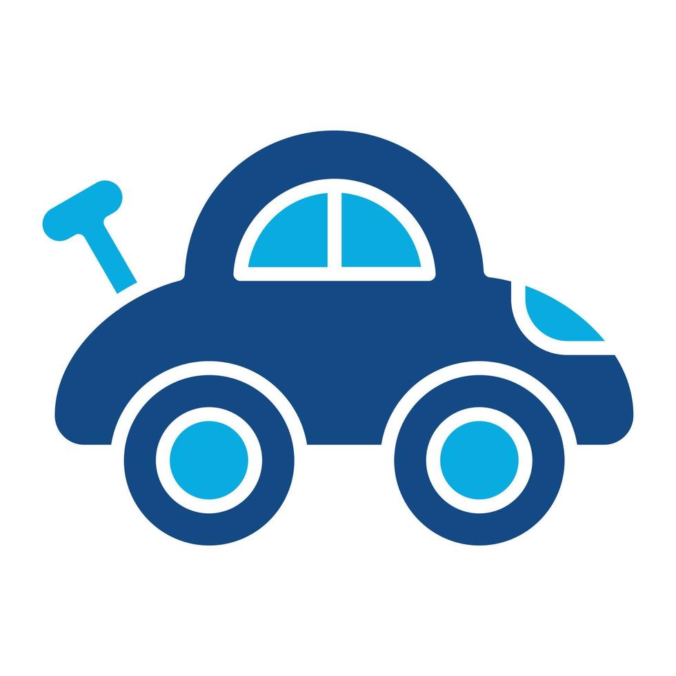 auto speelgoed- glyph twee kleur icoon vector