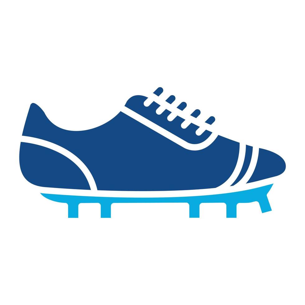 Amerikaans voetbal laarzen glyph twee kleur icoon vector