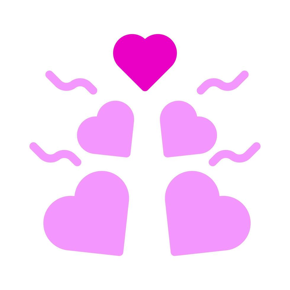 decoratie Valentijn icoon solide roze stijl illustratie vector en logo icoon perfect.