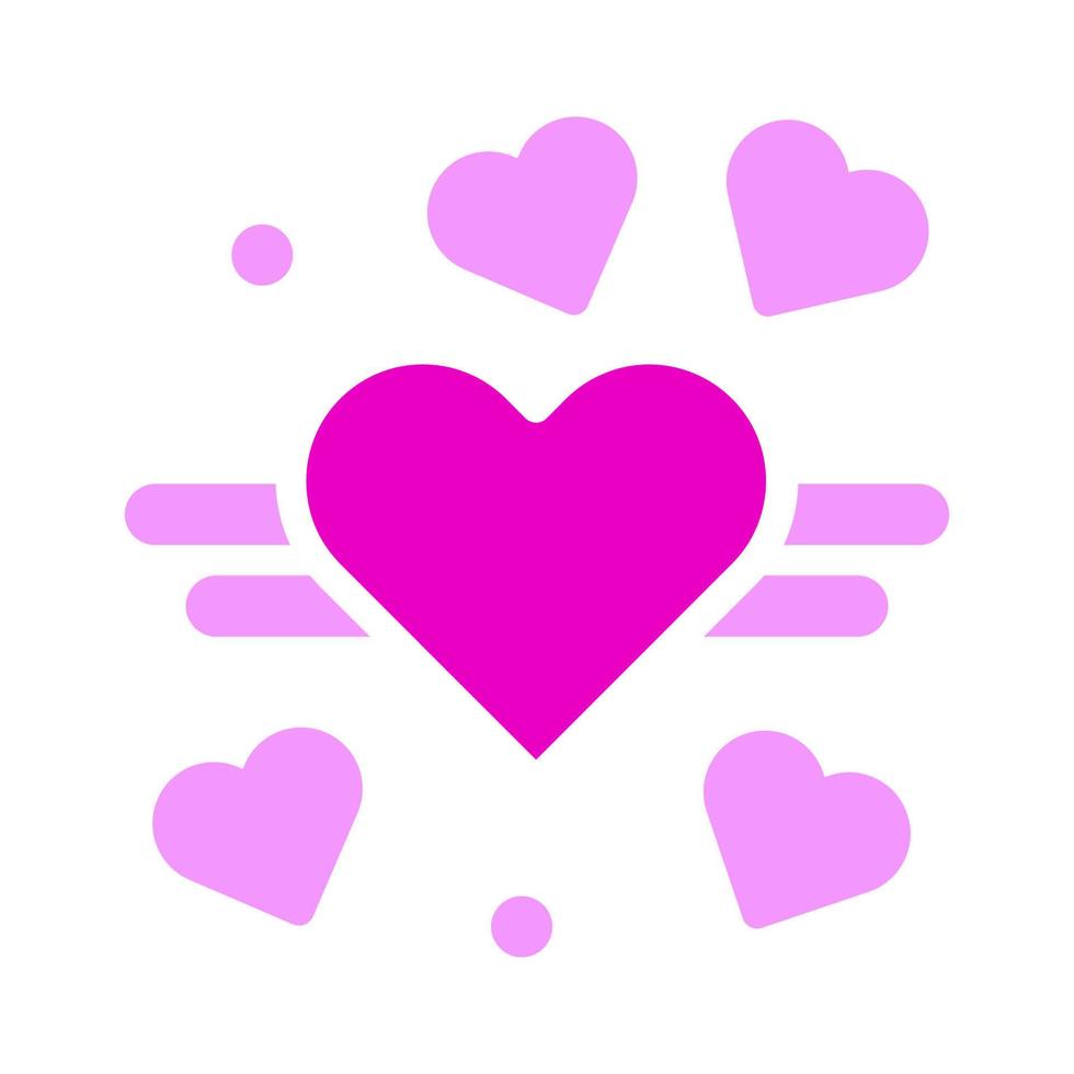 decoratie Valentijn icoon solide roze stijl illustratie vector en logo icoon perfect.