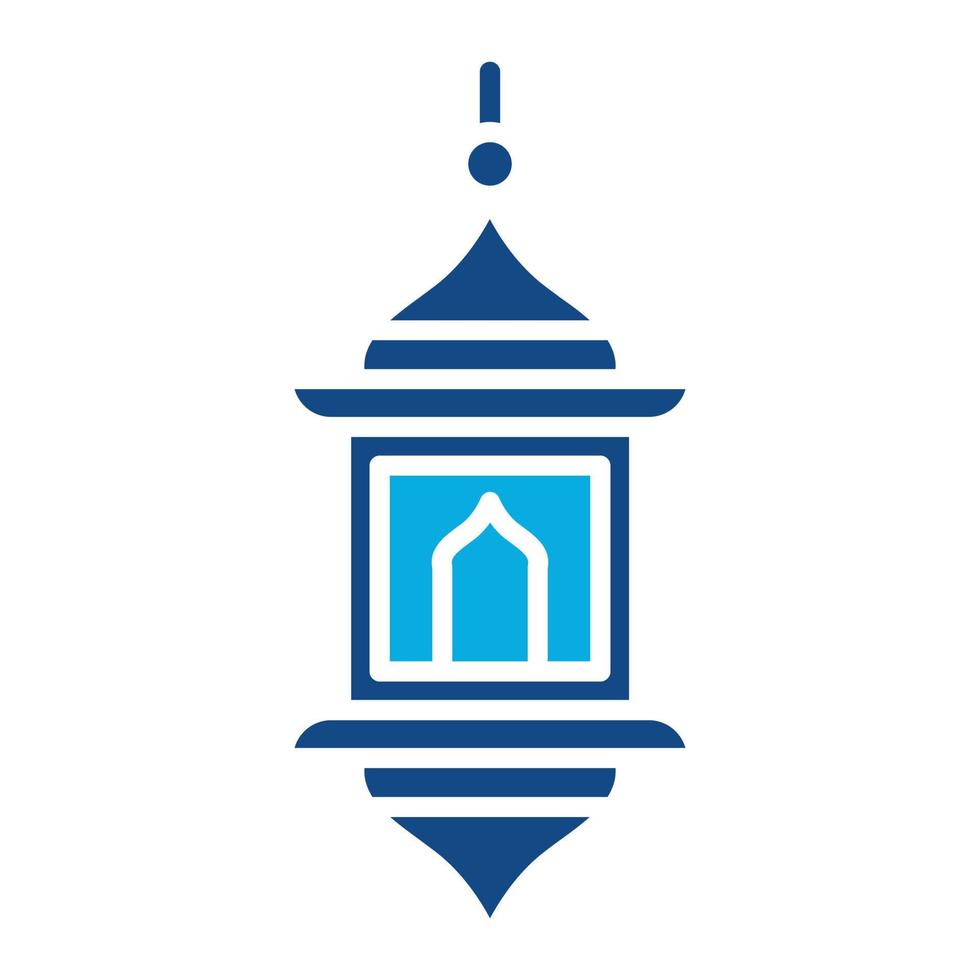 Arabisch lamp glyph twee kleur icoon vector