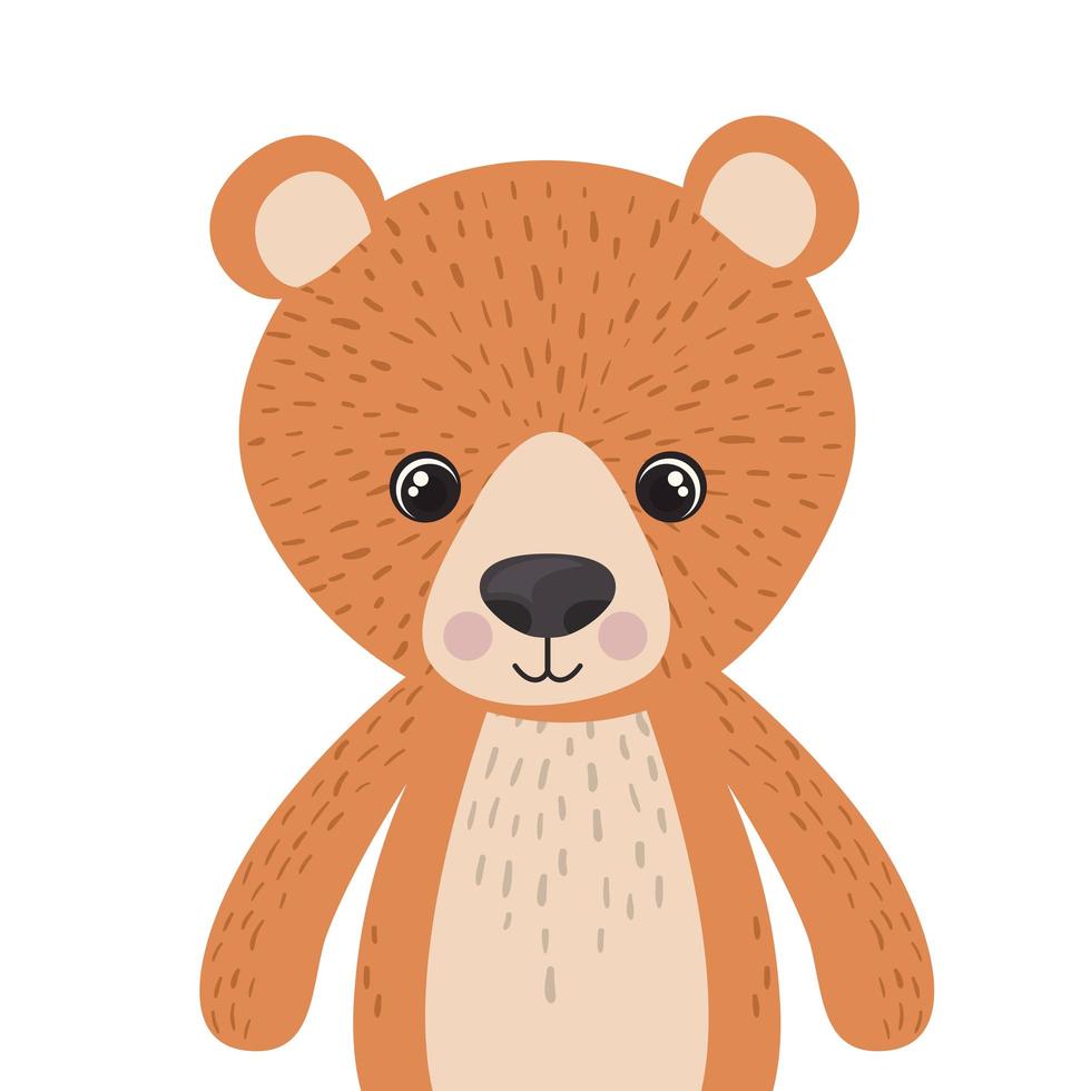 teddybeer voor babykamerdecoratie vector