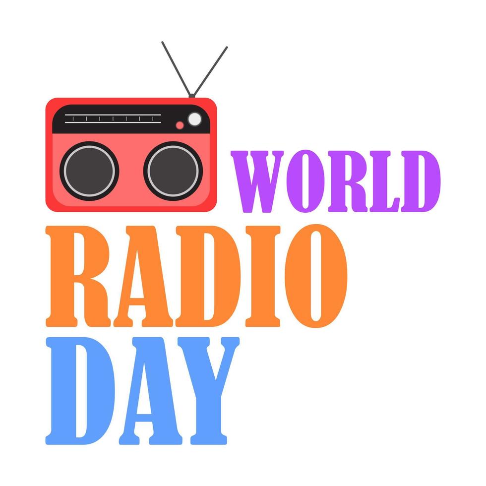 wereld radio dag vectorillustratie vector