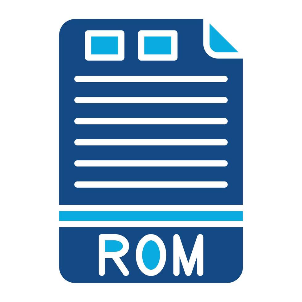 rom glyph twee kleur icoon vector