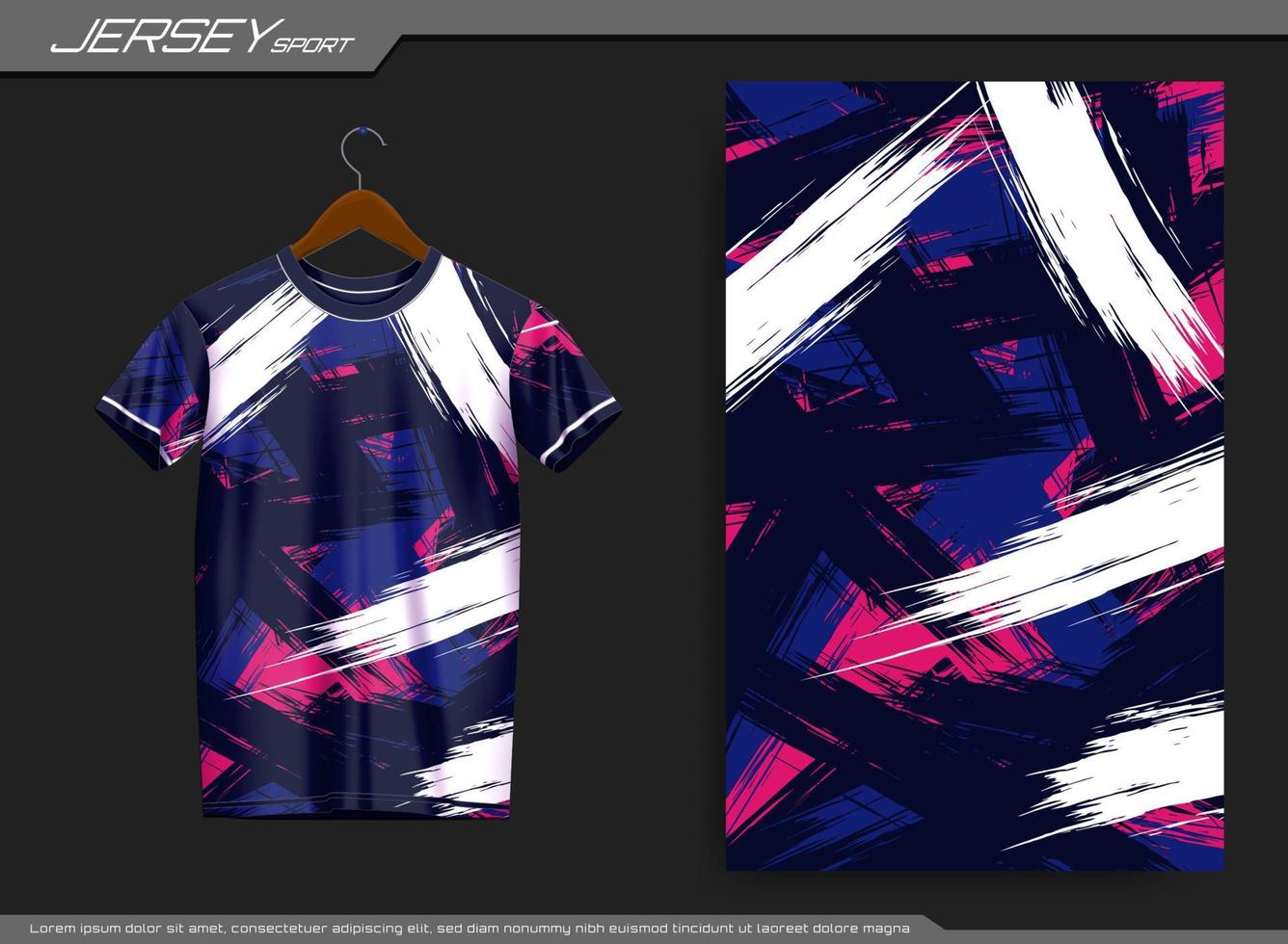 Jersey sport- t-shirt. voetbal Jersey mockup voor voetbal club. geschikt voor Jersey, achtergrond, poster, enz. vector