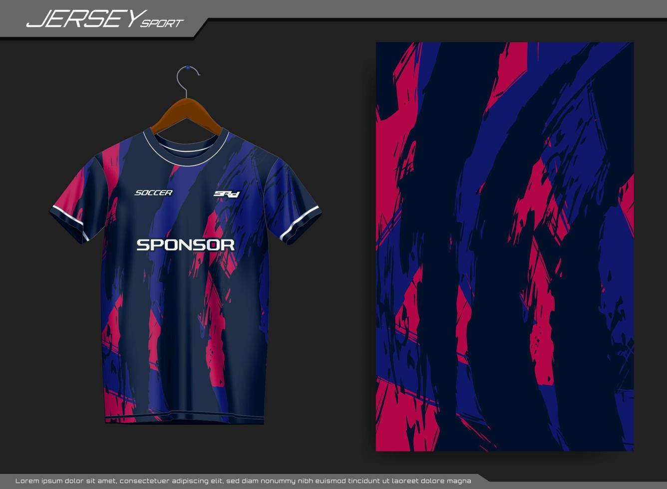 Jersey sport- t-shirt. voetbal Jersey mockup voor voetbal club. geschikt voor Jersey, achtergrond, poster, enz. vector