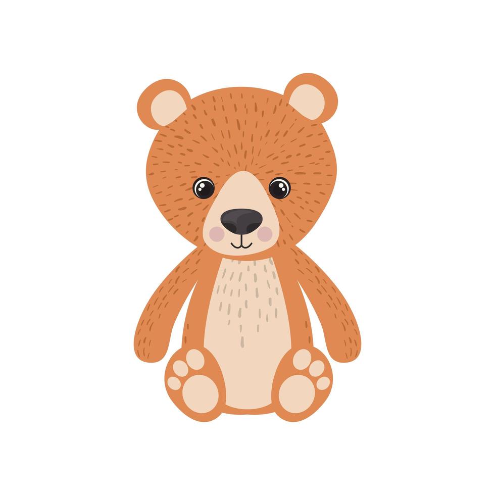 teddybeer voor babykamerdecoratie vector