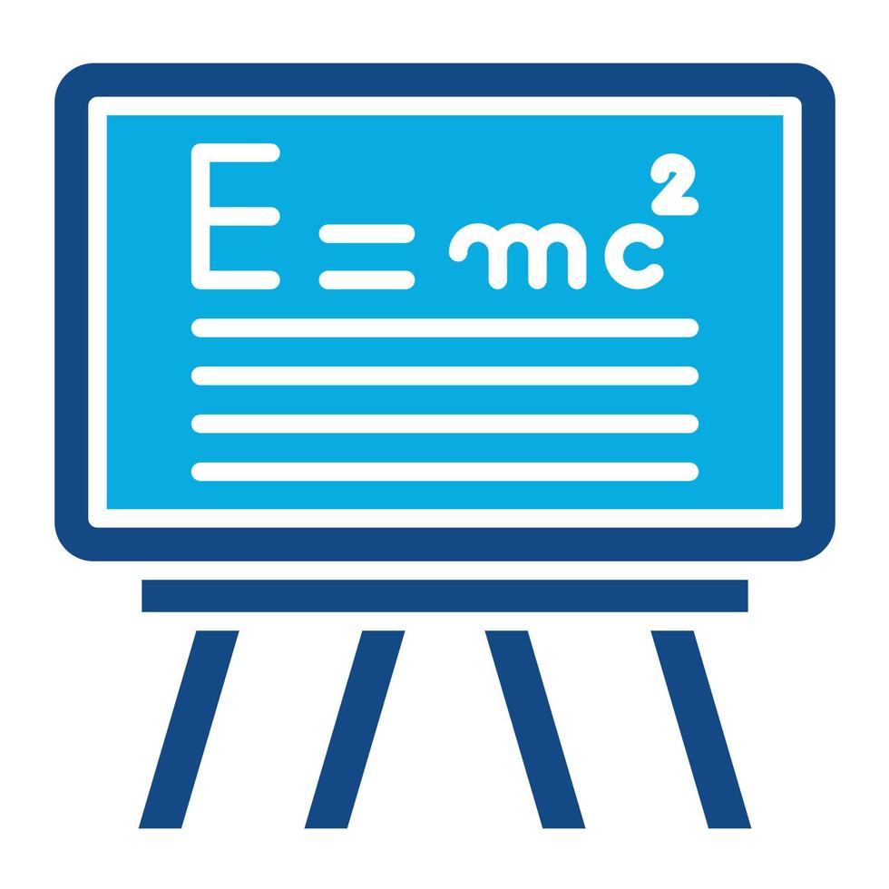 formule glyph twee kleuren icoon vector