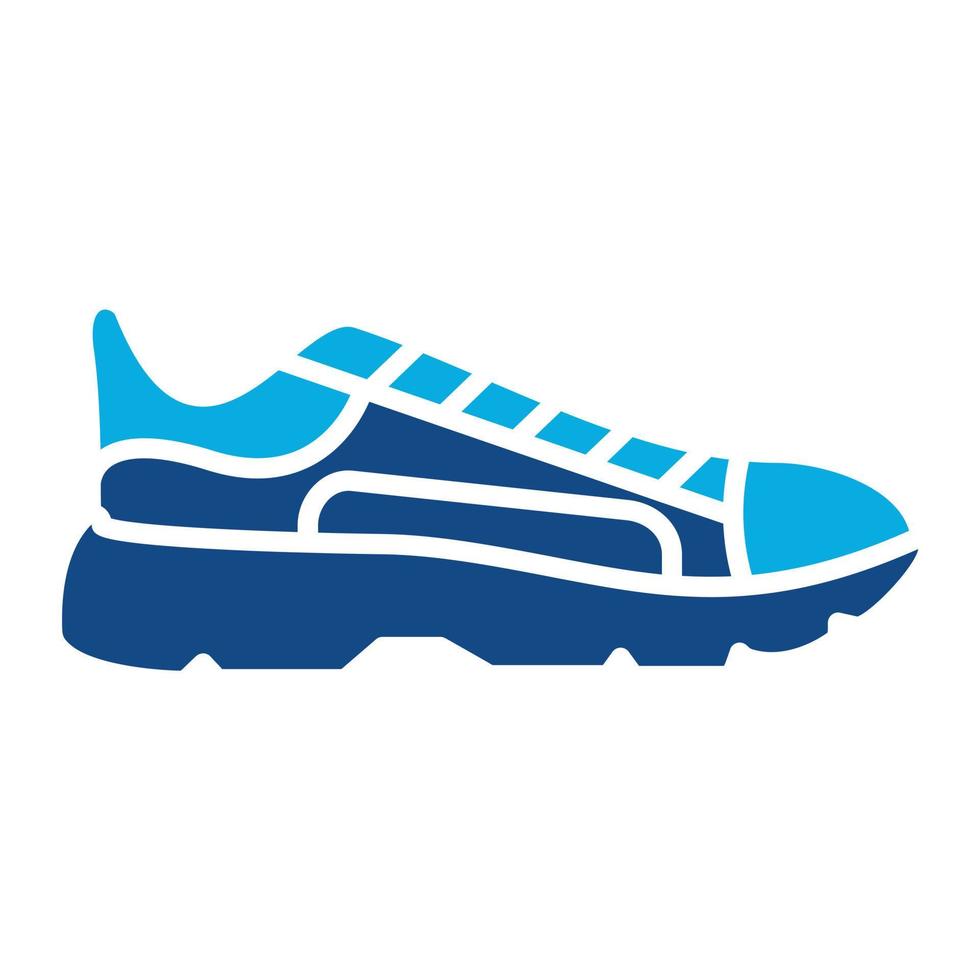 schoenen glyph twee kleur icoon vector